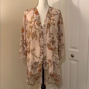 Floral High-Low Kimono